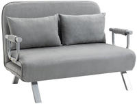 HOMCOM Schlafsofa Zweisitzer Bettfunktion & Kissen, Verstellbares Sofa, bis...