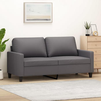 vidaXL 2-Sitzer-Sofa Grau 140 cm Kunstleder (359139)