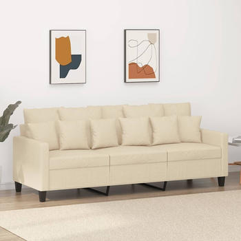 vidaXL 3-Sitzer-Sofa Creme 180 cm Stoff (359277)