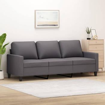 vidaXL 3-Sitzer-Sofa Grau 180 cm Kunstleder (359144)