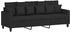 vidaXL 3-Sitzer-Sofa Schwarz 180 cm Stoff (359279)