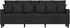 vidaXL 3-Sitzer-Sofa Schwarz 180 cm Stoff (359279)