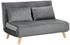 HomCom Schlafsofa 2-Sitzer Sofa mit Bettfunktion 130x78x79 cm grau