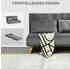 HomCom Schlafsofa 2-Sitzer Sofa mit Bettfunktion 130x78x79 cm grau