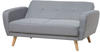 Beliani 2-Sitzer-Sofa Polsterbezug mit Schlaffunktion 155x85x82 cm Grau