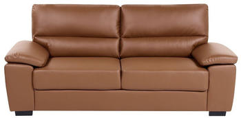 Beliani 3-Sitzer-Sofa Kunstleder 195x74x90 cm Goldbraun