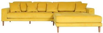 Mendler 3er-Sitzer Ecksofa MCW-J54 L-Form links/rechts 295cm Samt gelb