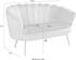 SalesFever Muschel-Sofa 2-Sitzer 136x78x76cm rose