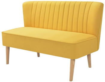vidaXL Sofa Stoff 117 x 55,5 x 77 cm Gelb (244074)