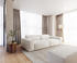 DeLife Big-Sofa Sirpio XL 270x130 cm Bouclé Creme-Weiß mit Hocker