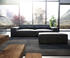 DeLife Big-Sofa Sirpio XL 270x130 cm Lederimitat Vintage Anthrazit mit Hocker