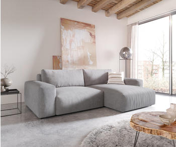 DeLife Ecksofa Lanzo XL 270x180 cm Mikrofaser Grau Recamiere variabel