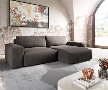 DeLife Ecksofa Lanzo XL 270x180 cm Mikrofaser Khakibraun Recamiere variabel