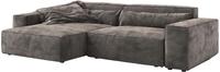 DELIFE Ecksofa Sirpio XL 270x170 cm Mikrofaser Khakibraun Recamiere variabel,