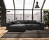 DeLife Ecksofa Sirpio XL 270x170 cm Mikrofaser Schwarz Recamiere variabel