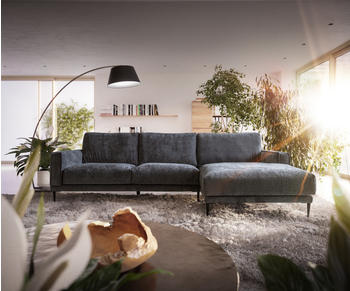 DeLife Ecksofa Sottil 290 x 165cm Chenille Grau Recamiere rechts