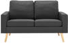 vidaXL 2-Sitzer-Sofa Stoff 130x76x82,5 cm Dunkelgrau