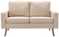vidaXL 2-Sitzer-Sofa Creme Stoff