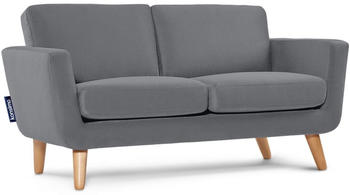Konsimo Schlafsofa mit Armlehnen TAGIO Stoff Scandinavian 153x80x84 cm grau