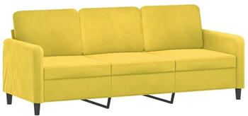 vidaXL 3-seater sofa 198 x 77 x 80 velvet yellow