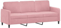 vidaXL 3-Sitzer-Sofa Rosa 180 cm Samt