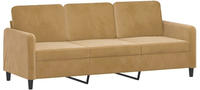 vidaXL 3-Sitzer-Sofa Braun 180 cm Samt
