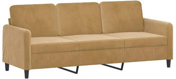vidaXL 3-seater sofa 198 x 77 x 80 velvet brown