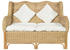 vidaXL 2-Sitzer-Sofa Natur Rattan/Leinen (325466)