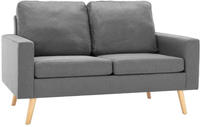 vidaXL 2-Sitzer-Sofa Hellgrau Stoff