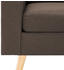 vidaXL 2-Sitzer-Sofa Stoff 130x76x82,5 cm Braun