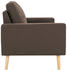 vidaXL 2-Sitzer-Sofa Stoff 130x76x82,5 cm Braun