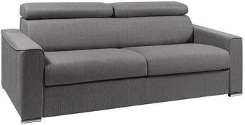 Kauf-Unique Schlafsofa 4-Sitzer Liegefl&auml;che mit Lattenrost 160 cm Grau VIZIR