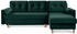 Konsimo Ecksofa Universalecke mit Ottoman ERISO Scandinavian 240x75x183cm Dunkelgrün