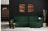Konsimo Ecksofa mit Schlaffunktion mit Armlehnen NAP Cordstoff Loft 262x89x148cm dunkelgrün