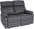 Mendler 2er Kinosessel MCW-L93 Stoff/Textil dunkelgrau