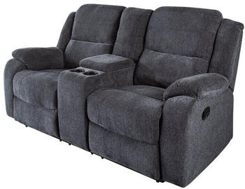 Invicta 2er Kino Sessel HOLLYWOOD 185cm dunkelgrau