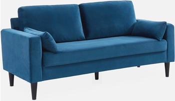 sweeek 3-Sitzer Einzelsofa Bjorn - 3er Sofa skandinavischem Design, Blau