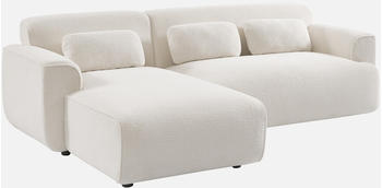 sweeek 3-Sitzer-Sofa Recamiere links Bouclé-Bezug Wallas 196x151 / 91 /x73 cm