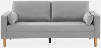 sweeek 3-Sitzer Einzelsofa Bjorn mit skandinavischem Design Hellgrau