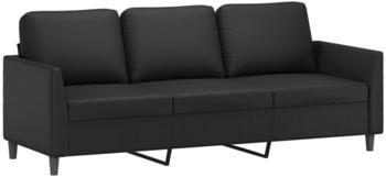 vidaXL 3-Sitzer-Sofa Schwarz 180 cm Kunstleder (359338)