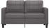 vidaXL 2-Sitzer-Sofa Grau 140 cm Kunstleder (359119)