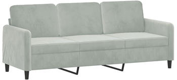 vidaXL 3-seater sofa 198 x 77 x 80 velvet light grey