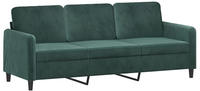 vidaXL 3-Sitzer-Sofa Dunkelgr&uuml;n 180 cm Samt