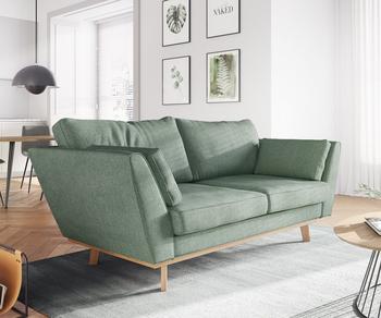 DeLife Couch Mena 180x90 cm Mikrofaser Grün 2-Sitzer - multicoloured (24919)