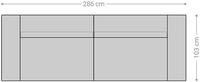 DeLife XXL-Sofa Tenso Velour Anthrazit 286x105 cm Big-Sofa - black polyester (27256)