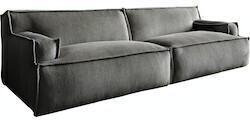DeLife 3-Sitzer-Sofa Basit Chenille Anthrazit 285x110 cm - black Textile (33605)