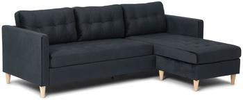 ebuy24 Marino Sofa BA4 Chaiselongue rechts oder links gewendet in Velour schwarz (12-43943 )