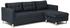 ebuy24 Marino Sofa BA4 Chaiselongue rechts oder links gewendet in Velour schwarz (12-43943 )