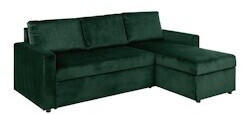 ebuy24 Sacramento Schlafsofa Chaiselong wendbar versteckte Aufbewahrung dunkelgrün grey (11-H000022539 )