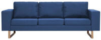 vidaXL 3-Sitzer-Sofa Stoff Blau (281386)